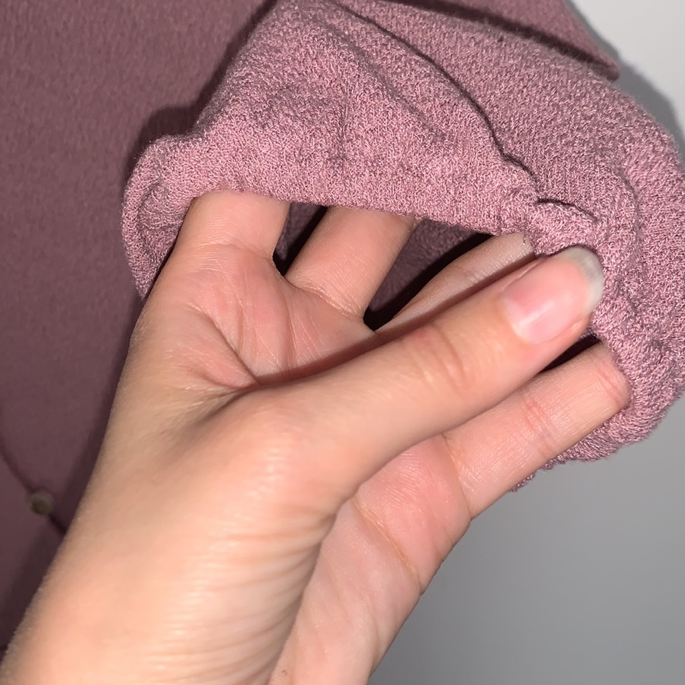 Madewell | Cross Front Lavender button Wrap Dress Size Small - Picture 7 of 10